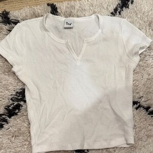 TNA White Textured Short Sleeve Tee